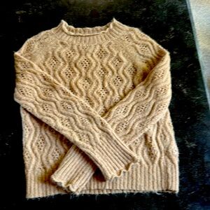 JCrew sweater. Polyester/Acrylic/Alpaca/wool blend . Super soft